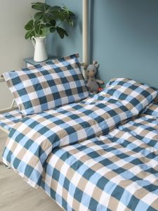 Bộ Đồ Giường Cotton Nguyên Chất Cho Ký Túc Xá Sinh Viên Bộ Ba Món Đơn Giản Màu Trơn Chất Lượng Cao 100% Bộ Đồ Giường Cotton