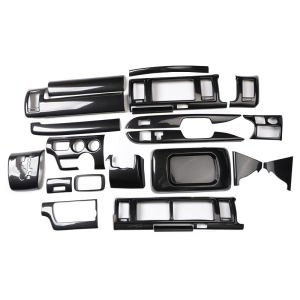 ชิ้นส่วนตกแต่งรถยนต์แบบคาร์บอนไฟเบอร์สำหรับ Toyota Hiace 14-18 ประตูขวามือ แผ่นปิดประตูภายใน ชิ้นส่วนเสริมรถยนต์