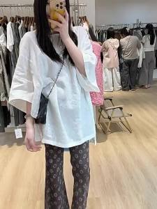 La Chapelle | Khaki Linen Printed Wide Leg Trousers