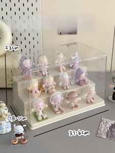Acrylic Blind Box Storage Box Display Stand Transparent Toy Figure Showcase Doll Storage Box Home Bedroom Organization
