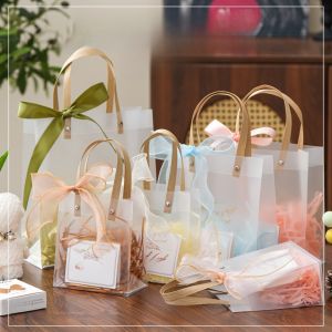 Transparent Gift Bag Handbag Wedding Birthday Christmas Small Gift Packaging Bag High-End Feeling Childrens Birthday Celebration