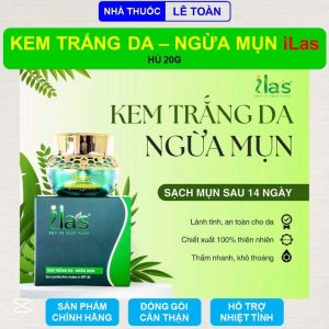 Kem trắng da ngừa mụn iLas hủ 20g lành tính an toàn cho da