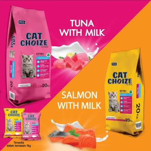 CAT CHOIZE Kitten Tuna Salmon Milk 1kg Freshpack Makanan Kucing