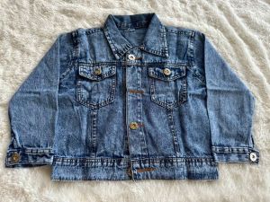 Jaket Anak Jeans Cowok Cewek Usia 1-12 Tahun Jaket Anak Karakter 3D Gambar Belakang