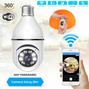 Camera Bóng Đèn Không Dây E27 WiFi Full-HD 1080P Camera An Ninh Tầm Nhìn Ban Đêm 360 Độ Với Tầm Nhìn Ban Đêm Màu Sắc Camera PTZ Trong Nhà
