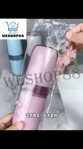 WESHOP88 4cups in 1 Portable Travel Toothbrush Case Holder Multifunction Mouthwash Cup Toothpaste Storage Organizer