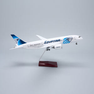 43cm Egypt Airways B787 Diecast Resin Airplane Model Kit With Landing Gear Wheel For Aviation Enthusiast Gift or Plane Toys