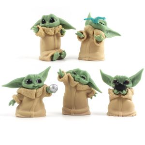 Bandai | 5PCS Star Wars Action Figures Set - Baby Yoda & Darth PVC Collection Model Toys Perfect Christmas Birthday Gift for Kids Fans