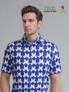 VdG Mens Golf Polo Shirt Quick Dry Sportswear Comfortable Breathable Fashionable Golf Clothing for Men