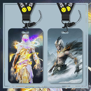 PUBG Mobile Mo Long Nine-Day Chicken Card Holder Dune Main Subway Access Card Cover Storage Goo Card Holder Meal Card Protective Cover with Lanyard Halterneck Chest Card Peripheral Student Campus Cool Slide Card