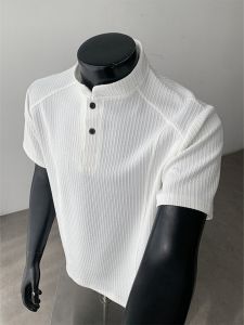 JIARONG | Linen Texture Short Sleeve T-Shirt for Men Summer