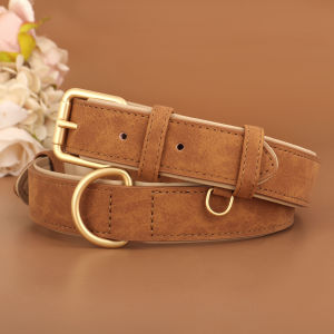 JINLINGJIE | Choking Prevention Dog Collar Double Layer Leather