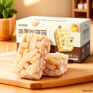 Three Squirrels | Egg Flavored Chinese Traditional Snack Sachima Nutritious Breakfast Gift