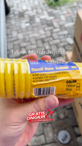 AMERICAN TOOL 8958800Y Selang Recoil Spiral PU 6 Meter TAIWAN 5 mm x 8 mm HEAVY DUTY + Pegas Spring Kompresor Hose Kuning Tekiro