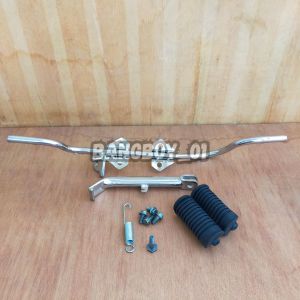 Besi Bastep Step Postep Footstep Pijakan Kaki Depan Standar Jagang Tengah 2 Samping 1 Variasi Motor Honda Astrea Grand Legenda Prima Star Chrom Chrome Krom