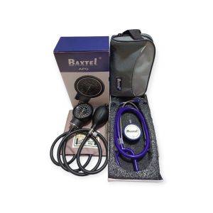 Baxtel APG Black Aneroid Sphygmomanometer With Purple Deluxe Stethoscope