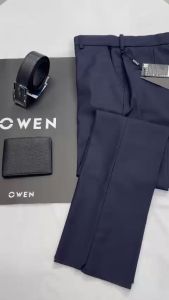 Quần tây (quần âu) OWEN màu navy tăng đơ QTR220512