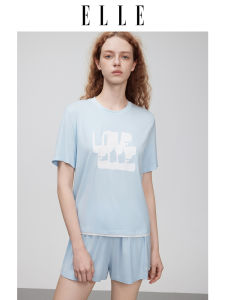 ELLE Casual Comfortable Modal Home Wear Set Outerwear Lazy Style Print 2025 Summer New Fashion Womens Ensemble