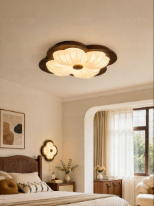 FANCY LAMP CLUB | Classical Style Wooden Cloth Ceiling Light
