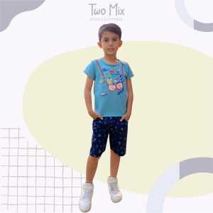 TWO MIX - Setelan Kaos Anak Laki Pria Celana Stretch 1-12 Tahun 4199