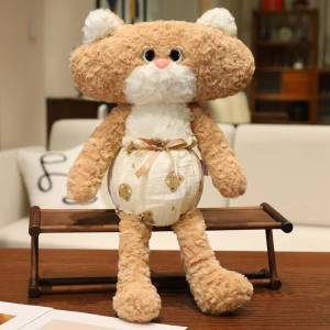 Beast Kingdom | Newest White Dog Cat Brown Bear Series Doll Kawaii Stuffed Plush Toy Doll Cartoon Anime Cute Pillow Kids Birthday Gift Doll