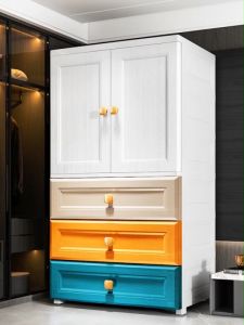 *70CM (W)* European Design Children Double Swing Door Storage Cabinet Wtih Swing Door / Kid Wordrobe