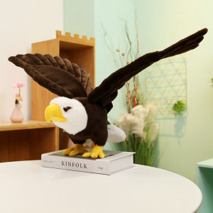 60/90cm Simulation Eagle Plush Doll Lifelike Bald Eagles Birds Plush Toy Home Decoration Soft Feathers Toy Birthday Gift For Boy