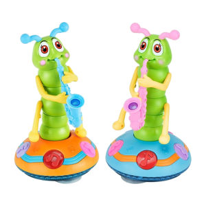 【New Arrival】 Caterpillar Saxophone Toys Early Learning Toy Musical Light Toy Battery Powered Musical Educational Toy for Boys Girls