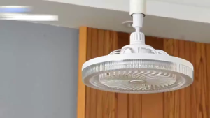 52cm ceiling fan white ABS 6-blade fan acrylic lampshade DC motor 3 speeds reversible with timing function suitable for living rooms dining rooms bedrooms homes and other places.