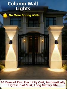 Xlys | Solar Powered Waterproof Outdoor Wall Washer Light for Aesthetic Decoration Easy Installation
