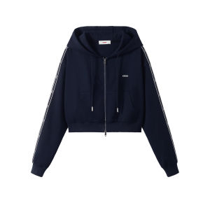 Autumn Winter Casual Sporty Suit Loose Fit with Tape Drawstring