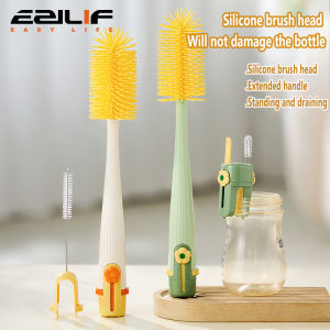 Five In One Silicone Long Handle Cup Brush Water Cup Cleaning Multifunctional Bottle Straw Cleaning Brush Cup Lid Brush