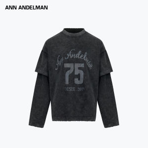 ANN ANDELMAN | Vintage Distressed Loose Fit Faux Layered T-shirt