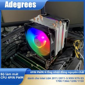RGB CPU Làm Mát Không Khí 4PIN RGB 4 Ống Dẫn Nhiệt Cho Intel LGA X99 2011 1700 1150 1151 1366 1155 X79 1200-PC Tản Nhiệt Có Chịu Lực Chất Lỏng