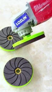 LOZLIN Ceramic Tile Trimming Polishing Disc 100mm Angle Grinder Dry Polishing Stone Marble Porcelain Chamfering Grinding Edge