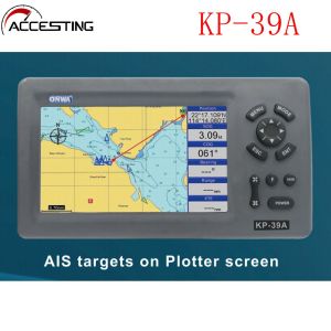 เครื่องสร้างแผนที่ GPS/AIS รุ่น ONWA KP-39A ขนาด 7 นิ้ว พร้อมทรานสพอนเดอร์ Class B+AIS ในตัว เครื่องนำทาง GPS ทางทะเล ไม่ใช่เสาอากาศ VHF