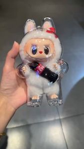 เคสใสป้องกัน LABUBU Coca Cola V2 V1 โปร่งใสป้องกันอะคริลิคแบบพกพาป้องกันฝุ่นกันน้ําหนาตุ๊กตาพวงกุญแจกระเป๋า LABUBU ตุ๊กตาอุปกรณ์เสริม