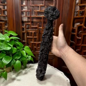 Vietnam Agarwood Carving Full Single Board Kowloon Ruyi Decoration Solid Wood Carving Home Living Room TV Cabinet Decoration Gift