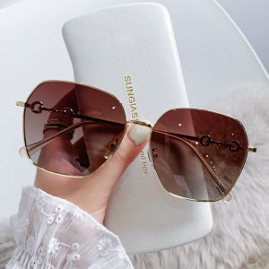 UV400 แว่นตากันแดด กรอบโลหะ ไล่โทนสี ป้องกันรังสี สไตล์เกาหลี แฟชั่นฤดูร้อน สําอย่างบันเทิง สำหรับผู้หญิง