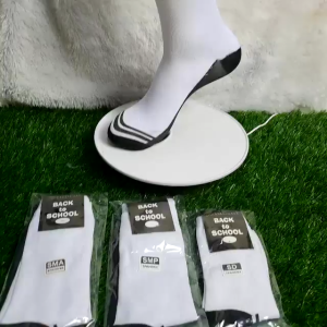 Kaos Kaki Sekolah Hitam Putih Anak SD/SMP/SMA - KONYOWASTORE