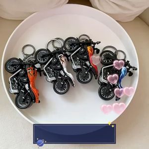 Fashion Mini Harley Motorcycle Keychain Creative Bag Pendant Toy Model Motorbike Key Chain Gift