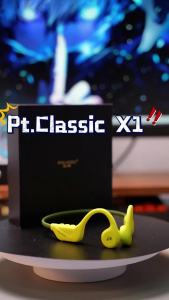 Polvcdg | POLVCDG X1 Bone Conduction Earphones Bluetooth 5.4 Open Running Outdoor Sports Headset No SD Card Version for Cycling