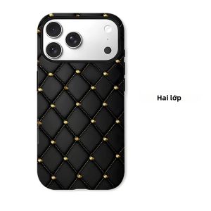 Ốp Điện Thoại iPhone Họa Tiết Kim Cương Đen Viền Kim Tuyến Chống Sốc Hai Lớp Chống Xước Chất Liệu PC Mềm + TPU Cho iPhone 11/12/13/14/15/16/17/18 Air/Pro/Max/Plus