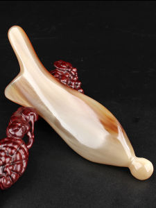 White Water Buffalo Horn Gua Sha Board Facial Beauty Massage Tool Universal Face Scraping Weapon Acupoint Stimulation Instrument