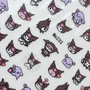 Kuromi Nail Sticker | Pelekat Kuku 3D Comel | Kawaii Nail Art DIY 美甲贴纸