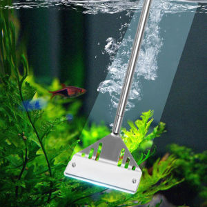 Aquarium flat sand algae removal dual-use glass Algae scraper stainless steel household cleaning to tools Fish tank accessories