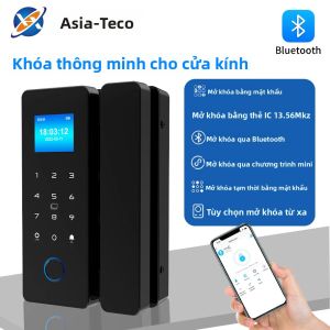 Khóa Cửa Trượt Kính Thông Minh Bằng Vân Tay Bluetooth & APP Khóa Thẻ Điện Tử IC Ghi Lại Chấm Công Hahalock KB180SJ