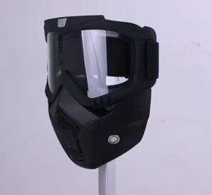 Snap‑on Detachable Goggle Mask For Motocross Dirt Bike Off‑Road For Adult Riders Multi‑Vent Holes Adjustable Webbing Mask