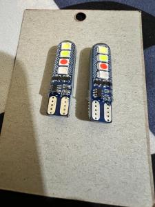 Lampu sein T10 jelly batik 8 led titik besar running T10 pelangi Lampu sein jelly 8 led RGB running