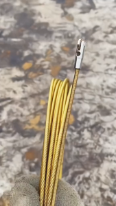 Dây mồi luồn dây điện đầu có bánh xe-thép hợp kim chống gỉ- dây 4mm-Tặng kèm 2 dây thít dây điện